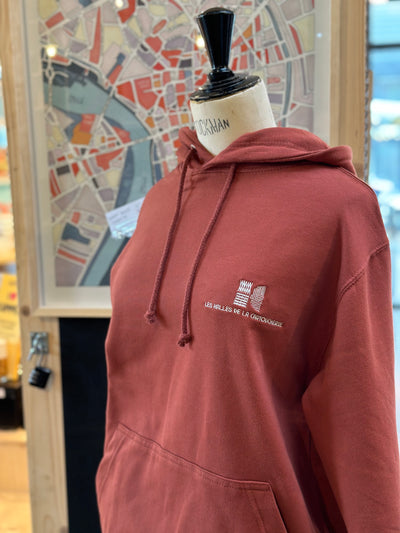 Hoodie adulte brique - Les Halles de la Cartoucherie