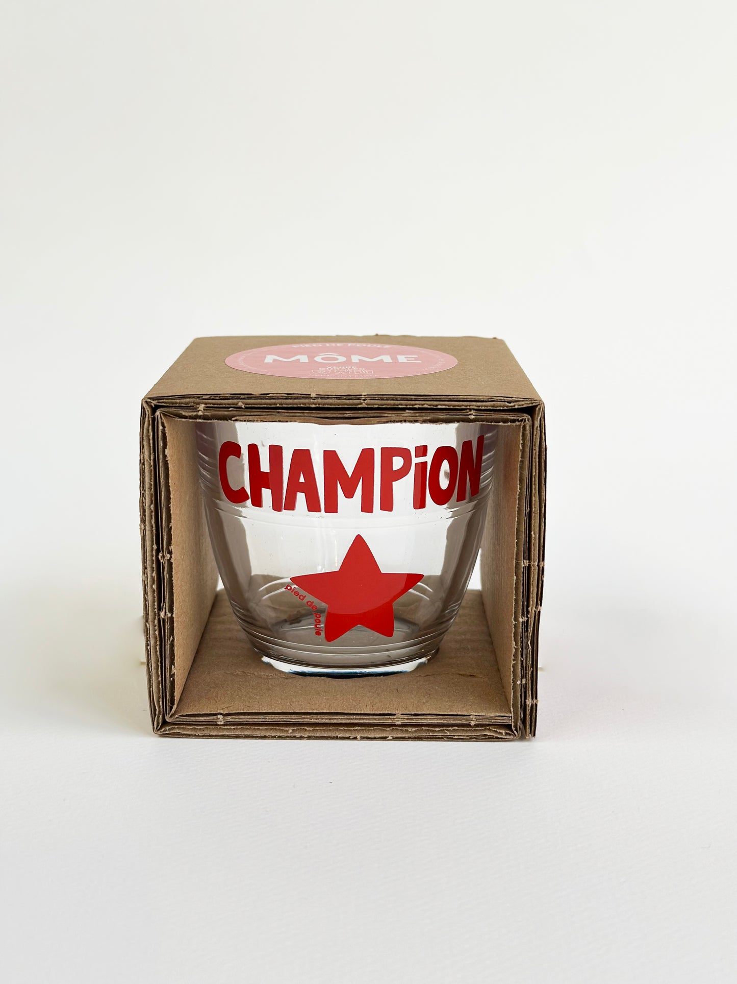 Verre de cantine - champion rouge